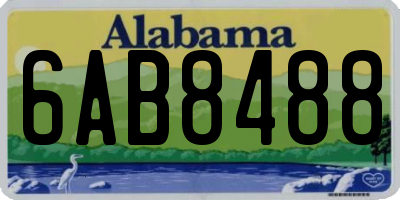 AL license plate 6AB8488