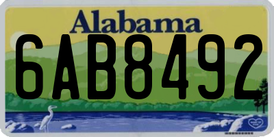 AL license plate 6AB8492