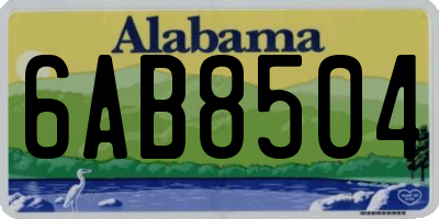 AL license plate 6AB8504