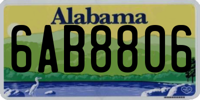 AL license plate 6AB8806