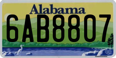 AL license plate 6AB8807