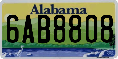 AL license plate 6AB8808