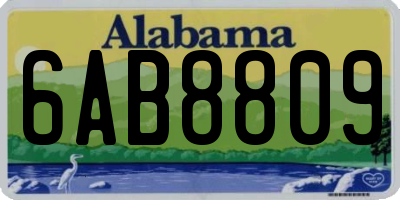 AL license plate 6AB8809