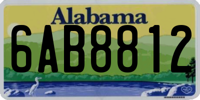 AL license plate 6AB8812