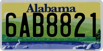 AL license plate 6AB8821