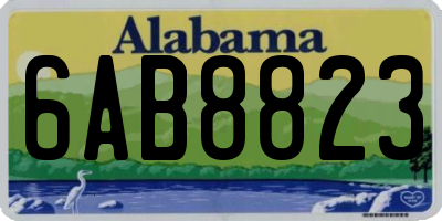 AL license plate 6AB8823