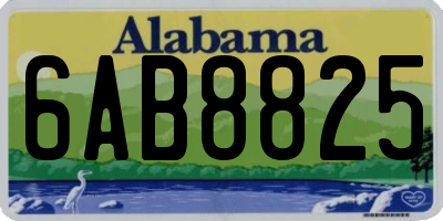 AL license plate 6AB8825