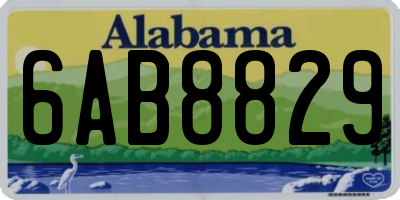 AL license plate 6AB8829