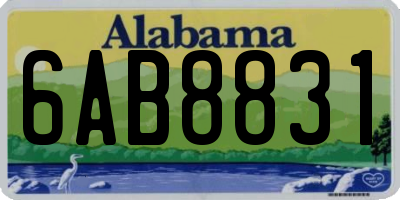 AL license plate 6AB8831