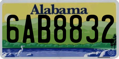 AL license plate 6AB8832