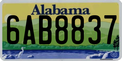 AL license plate 6AB8837