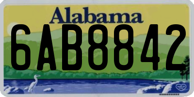 AL license plate 6AB8842