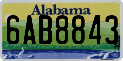 AL license plate 6AB8843