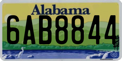 AL license plate 6AB8844