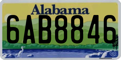 AL license plate 6AB8846