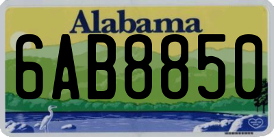 AL license plate 6AB8850
