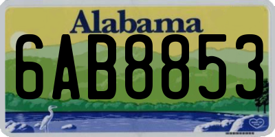 AL license plate 6AB8853