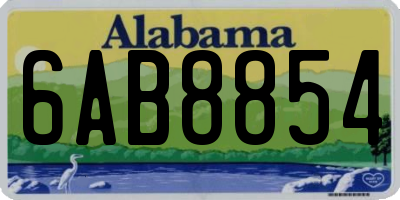 AL license plate 6AB8854