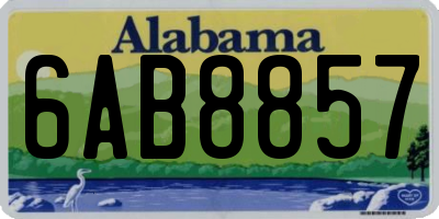 AL license plate 6AB8857