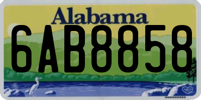 AL license plate 6AB8858