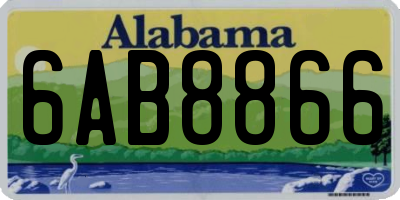 AL license plate 6AB8866