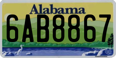 AL license plate 6AB8867