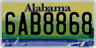 AL license plate 6AB8868