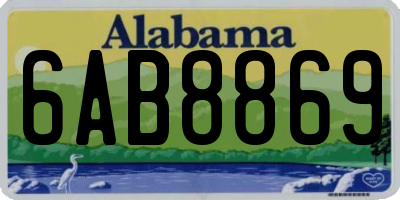 AL license plate 6AB8869