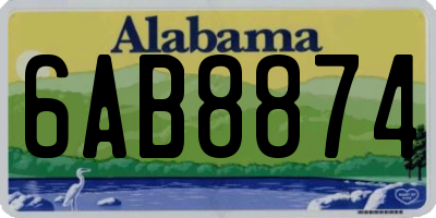 AL license plate 6AB8874