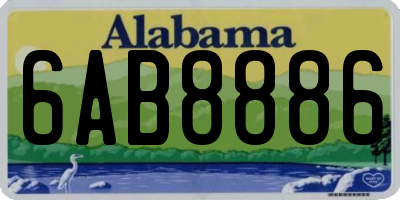 AL license plate 6AB8886