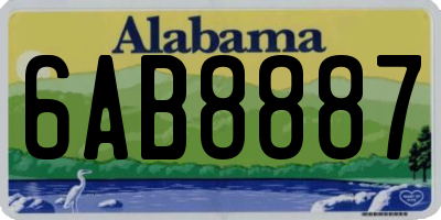 AL license plate 6AB8887