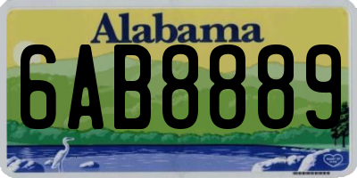 AL license plate 6AB8889