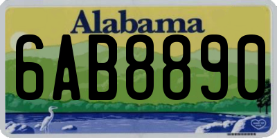 AL license plate 6AB8890