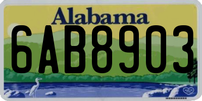 AL license plate 6AB8903
