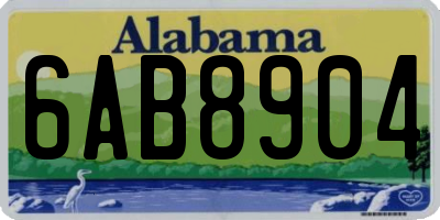 AL license plate 6AB8904