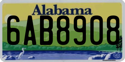 AL license plate 6AB8908