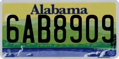 AL license plate 6AB8909
