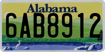 AL license plate 6AB8912