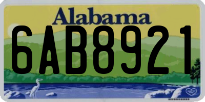 AL license plate 6AB8921