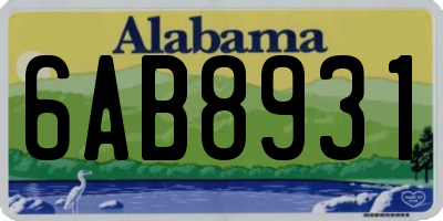 AL license plate 6AB8931