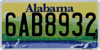 AL license plate 6AB8932