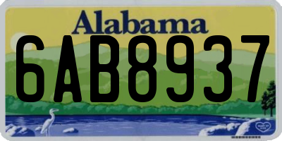AL license plate 6AB8937