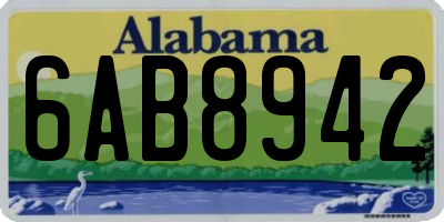 AL license plate 6AB8942
