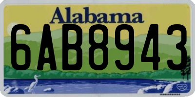 AL license plate 6AB8943