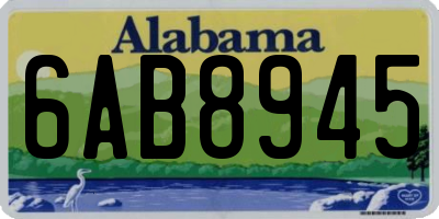 AL license plate 6AB8945