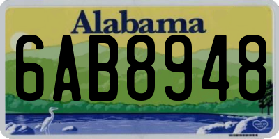 AL license plate 6AB8948