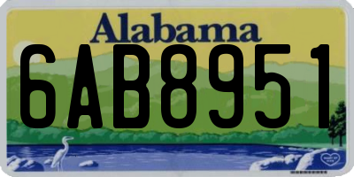 AL license plate 6AB8951