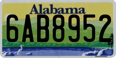 AL license plate 6AB8952