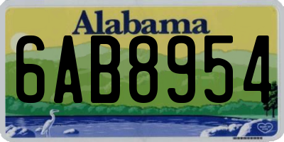 AL license plate 6AB8954