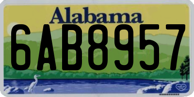 AL license plate 6AB8957